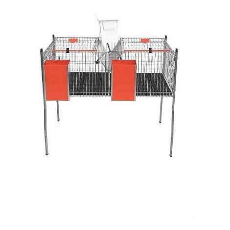 Kfig fÐ©r Kaninchen stapelbares Auria-1-Modell mit Cashew. 2 Abteilungen auf 1 Etage.