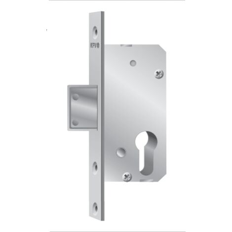 KFV Riegelschloss 60 PZ,  DM 30 mm Niro Flachstulp 160x24 mm,  zweitourig