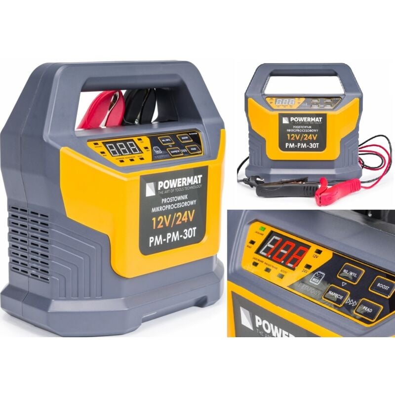 Image of KFZ Autobatterie Ladegerät 12V/24V PKW Batterielader 2Ah - 500Ah Akku Starthilfe