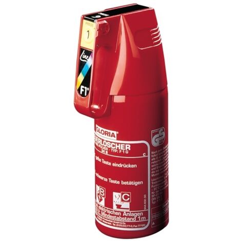 KFZ-Pulverfeuerlöscher 1 kg mit Dauerdruck Brandklasse A 8 A 34 B C o.Manom.+Halt.