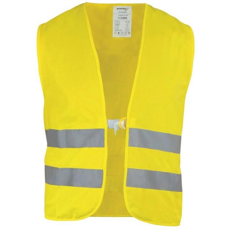 Warnweste mit Klettverschluss bw-mg en 20471 Kl. 2 Einheitsgröße gelb - Asatex
