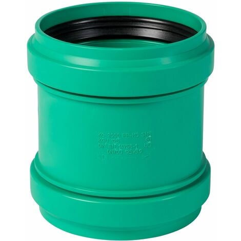 KG 2000 Überschiebmuffe DN125 Muffe Rohrmuffe Überschiebemuffe Doppelmuffe grün
