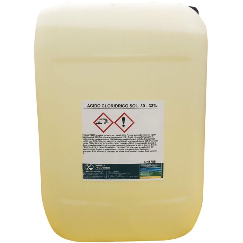 Kg 25 Acido Cloridrico 30 33 Acido Muriatico Liquido Corrosivo 