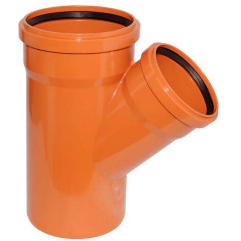 KG Abzweig mit Muffen und Gummidichtungen 45° DN 160/125 für Kanalrohr