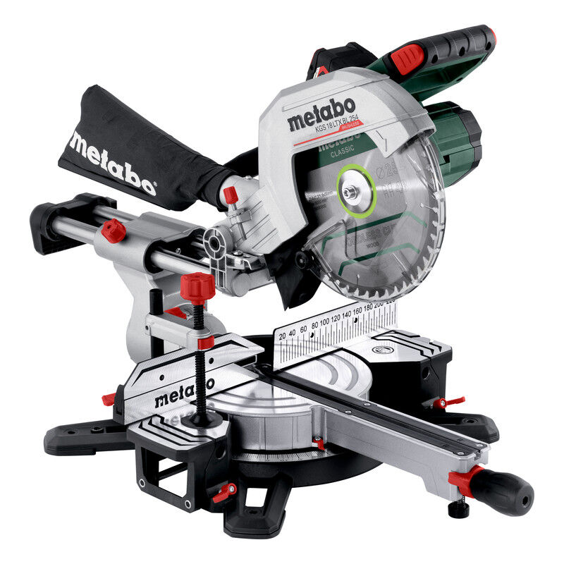 Metabo - Scie à onglets sans fil kgs 18 ltx bl 254 avec fonction de traction 1x 4,0 Ah