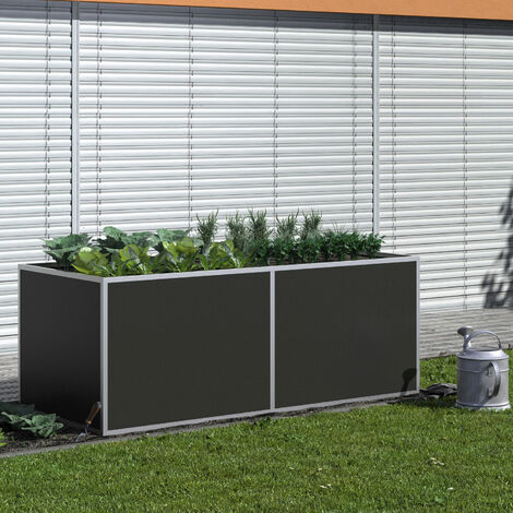 KGT Aluminium-Hochbeet "210", silber, 2,05 x 0,91 x 0,77 m (L x B x H)