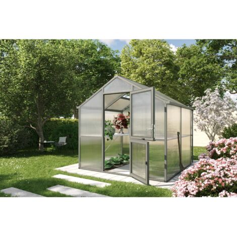 KGT Gewächshaus "Iris II", anthrazit-grau, 5 m², 16 mm HKP