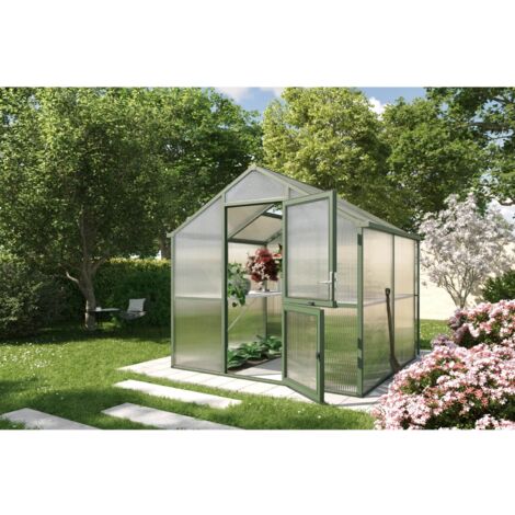 KGT Gewächshaus "Iris II", tannengrün, 5 m², 16 mm HKP