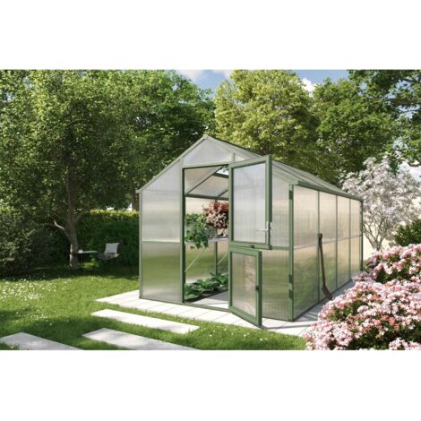 KGT Gewächshaus "Iris IV", tannengrün, 10 m², 16 mm HKP