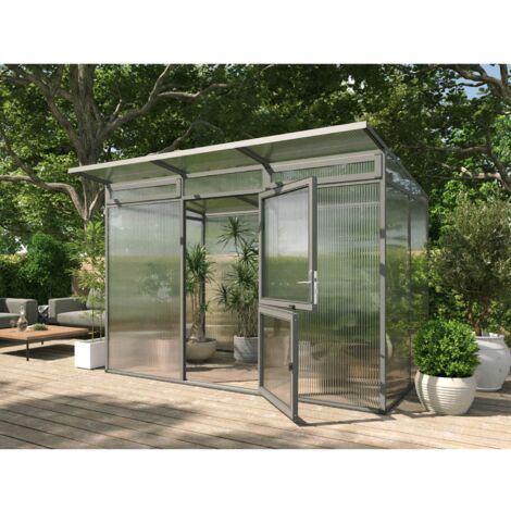 KGT Gewächshaus "Santini II", anthrazit-grau, 6 m², 16 mm HKP