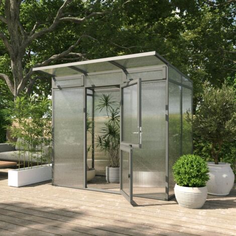 KGT Gewächshaus "Santini II small", anthrazit-grau, 3,5 m², 16 mm HKP