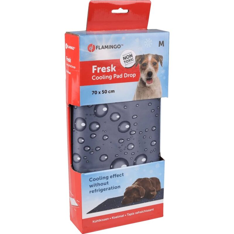 Kühlkissen für Hunde Fresk Drop Grau m Flamingo n/a
