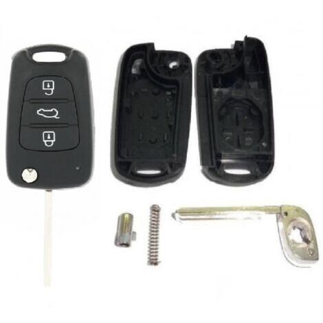 KIA307 - Coque de cle compatible avec Kia 3 boutons lame retractable