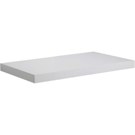 Kiamami Valentina – Étagère sous-lavabo en bois blanc 90 cm – Panneau aggloméré E1 – Finition résistante à l'humidité – Design moderne et épuré