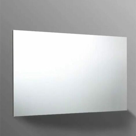 Kiamami Valentina – Miroir simple de salle de bain 120x70 cm – Installation réversible – Cadre solide – Épaisseur 2 cm pour luminosité optimale