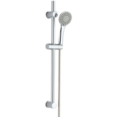 Kibath Barra Ducha con equipo TREN de 65,5 cm acabado CROMO brillo fabricado en latón