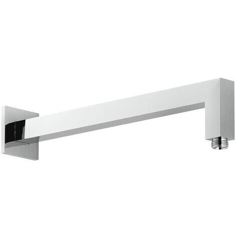 Kibath Brazo de Ducha Soporte de pared cuadrado de 40 cm acabado CROMO brillo fabricado en latón