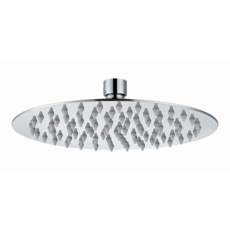 Kibath Duchon rociador redondo de 30 cm acabado CROMO brillo fabricado en latón