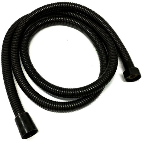 Kibath Flexo extensible de 150 cm acabado NEGRO mate fabricado en acero inoxidable