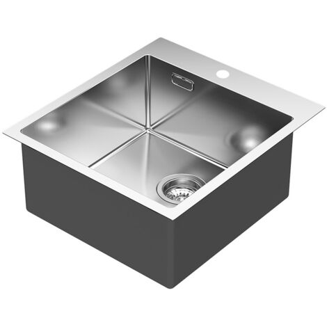 Kibath Fregadero cuadrado SOL cuadrado 40x40 de acero inoxidable
