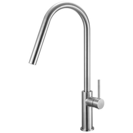 Kibath Grifo Cocina monomando FAL acabado CROMO cepillado fabricado en latón