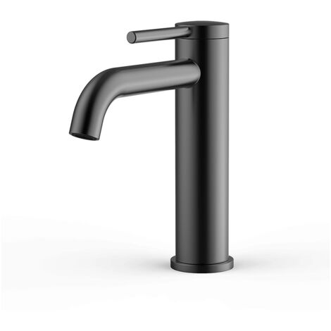 Kibath Grifo de Lavabo monomando GUN METAL acabado grafito / antracita mate fabricado en latón