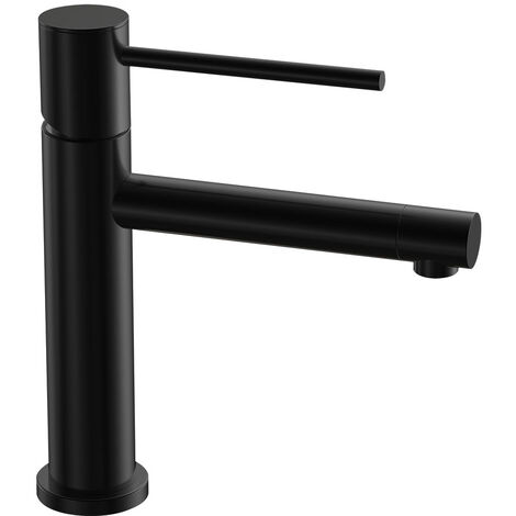 Kibath Grifo de Lavabo monomando ZUÑI acabado NEGRO mate fabricado en latón