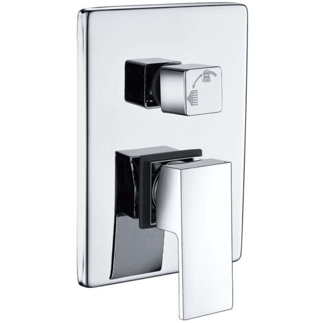 Kibath Grifo Empotrado de Ducha solo grifo monomando CASI acabado CROMO brillo fabricado en latón