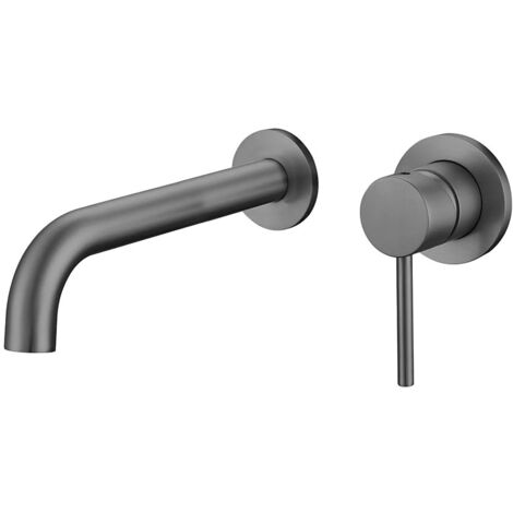 Kibath Grifo Empotrado de Lavabo monomando acabado GUN METAL fabricado en latón