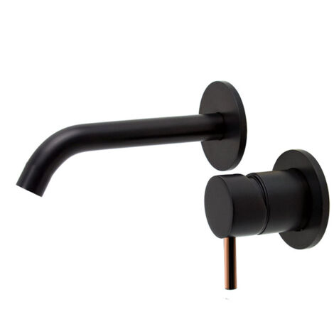 Kibath Grifo Empotrado de Lavabo monomando ZUÑI acabado NEGRO mate fabricado en latón