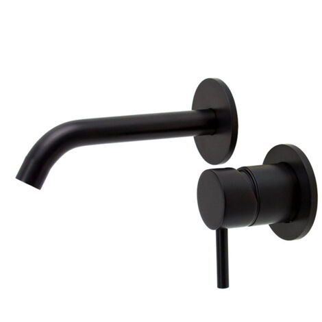 Kibath Grifo Empotrado de Lavabo monomando ZUÑI acabado NEGRO mate fabricado en latón