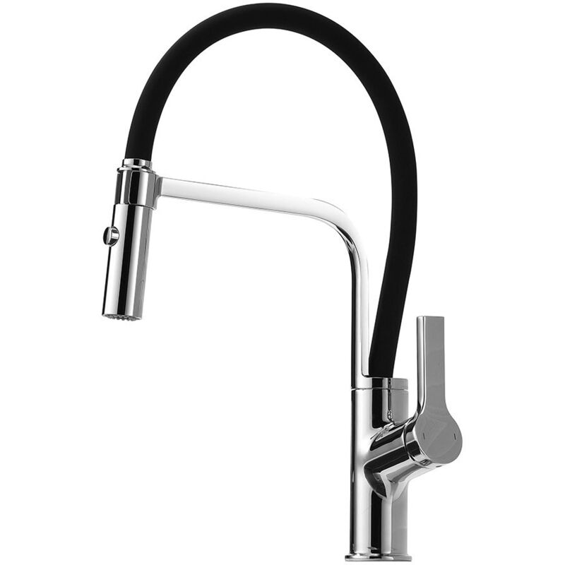 

Grifo monomando de cocina flexible color cromo, ca–o flexible con filtro de 2 posiciones. Pr‡ctico para limpiar fregadero de la cocina. Apertura en
