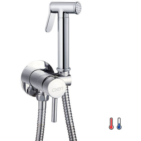 Kibath Grifo WC HIGIENE ÍNTIMA 2 aguas CROMO brillo fabricado en latón