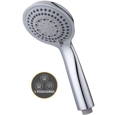 Kibath Kit Barra de Ducha 3 posiciones con equipo SUA redondo acabado CROMO brillo fabricado en acero inoxidable