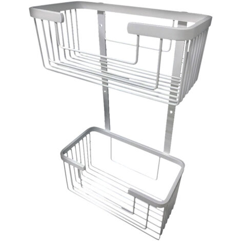 Kibath Portagel doble rectangular acabado BLANCO mate fabricado en latón