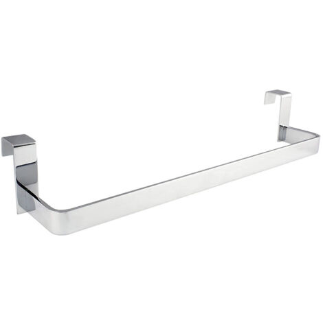Kibath Toallero sin taladros de 29 cm acabado CROMO brillo fabricado en acero inoxidable