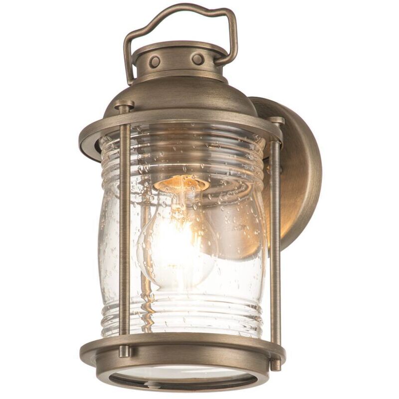 Kichler - Industrial Wandlaterne ashland bay für Innen & Außen, Bronze Höhe 28cm