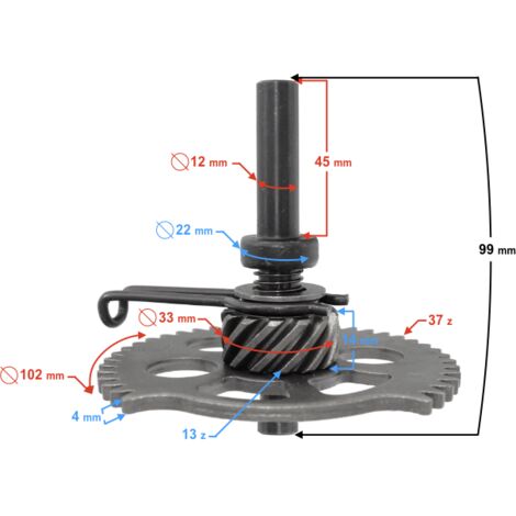 Kickstarter Bendix für 4T 125ccm Roller