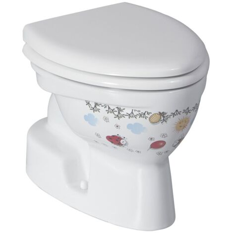 KID Pan WC pour enfants, S-trap, décor