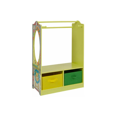 main image of "Kid Safari Wooden Dress Up with Storage Boxes - Green"
