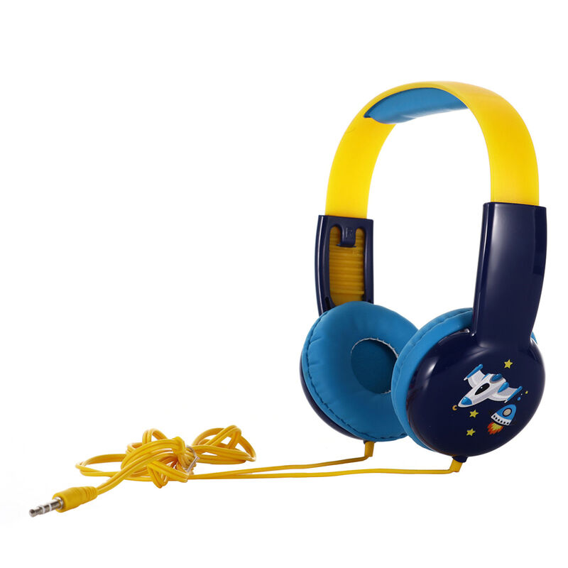 

KID101 Auriculares con cable para ninos en la oreja con conector de audio de 3,5 mm y volumen, portatil, lindo, para ninos, para aprendizaje,