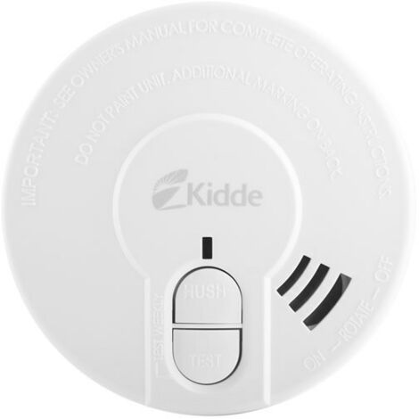Kidde 29HD - Kitemarked Battery Optical Smoke Alarm with Test and Hush Button 5 Year Warranty