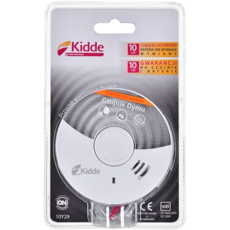 Kidde – Détecteur de fumée sans fil avec batterie lithium intégrée – Alarme 85 dB – Montage en saillie – Durée de vie 10 ans - 10Y29A