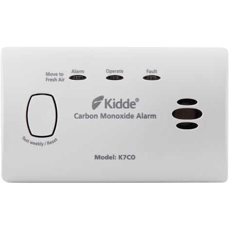 Kidde K7CO - Kitemarked  10 Year Life Carbon Monoxide Alarm 10 Yr Warranty