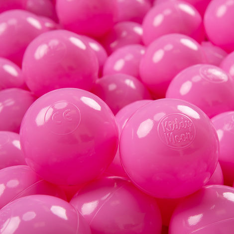 KiddyMoon 100 ∅ 7Cm Balles Colorées Plastique Pour Piscine Enfant Bébé Fabriqué En EU, Ensembles monocolore