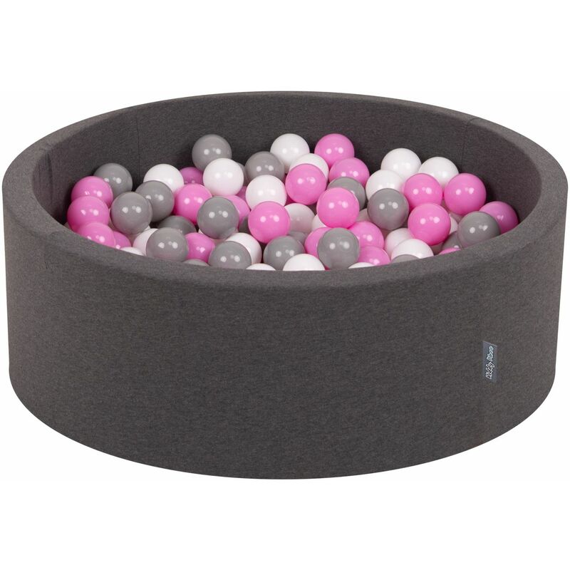 

90X30cm/200 Bolas ∅ 7Cm Piscina De Bolas Para Ninos Hecha En La UE, Gris Os:Gris/Blanco/Rosa - gris os:gris/blanco/rosa - Kiddymoon