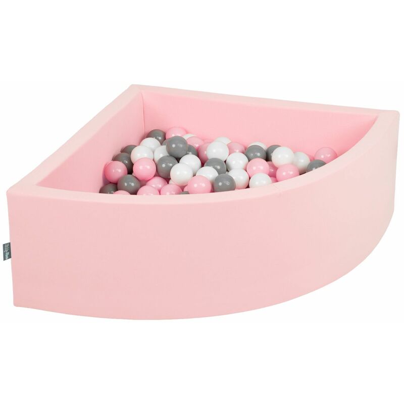 

90X30cm/200 Bolas Piscina De Bolas ∅ 7Cm Para Ninos Cuarto Angular Hecha En La UE, Rosa:Blanco/Gris/Rosaclr - rosa:blanco/gris/rosaClr - Kiddymoon