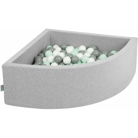 Piscina de bolas gris para niños de 36 x 11 pulgadas con 200 bolas de  plástico de colores de 2.2 pulgadas. Piscina de pelotas para niños  pequeños