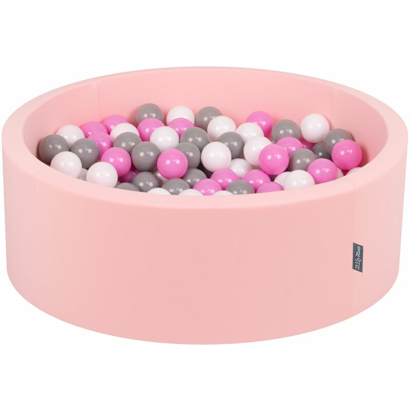 

90X30cm/300 Bolas ∅ 7Cm Piscina De Bolas Para Ninos Hecha En La UE, Rosa:Gris/Blanco/Rosa - rosa:gris/blanco/rosa - Kiddymoon