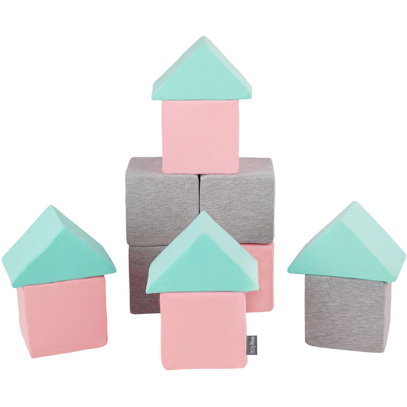 

Bloques Blandos 12 Piezas Para Niños 14Cm, Mix:Gris Claro/Rosa/Menta - mix:gris claro/rosa/menta - Kiddymoon